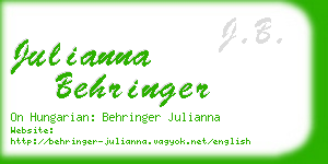 julianna behringer business card